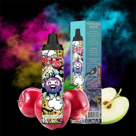 RandM Vape Factory - RandM Tornado מכשיר vape pod בקרת זרימת אוויר 6000 1 יחידה BVXTB6298 תפוח כפול
