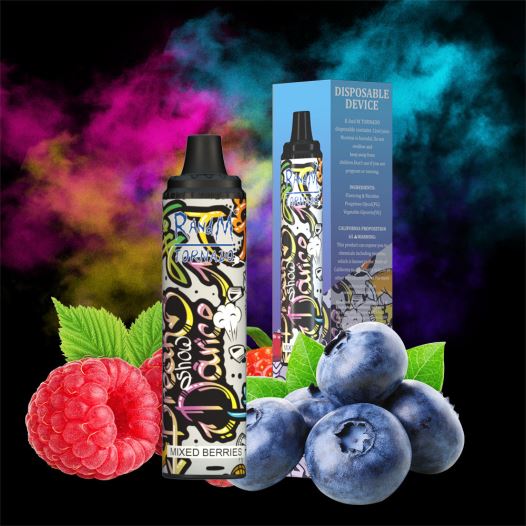 RandM Vape Israel - RandM Tornado מכשיר vape pod בקרת זרימת אוויר 6000 1 יחידה BVXTB6291 תערובת פירות יער