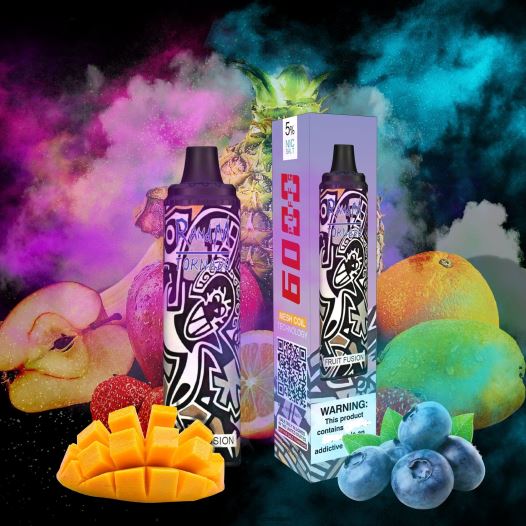 RandM Vape Online - RandM Tornado מכשיר vape pod בקרת זרימת אוויר 6000 1 יחידה BVXTB6286 פיוז'ן פירות