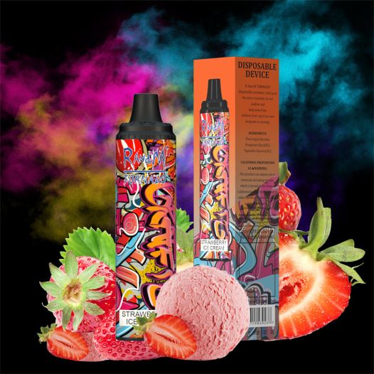 Tornado Vape Shop - RandM Tornado מכשיר vape pod בקרת זרימת אוויר 6000 1 יחידה BVXTB6290 קרח שופע
