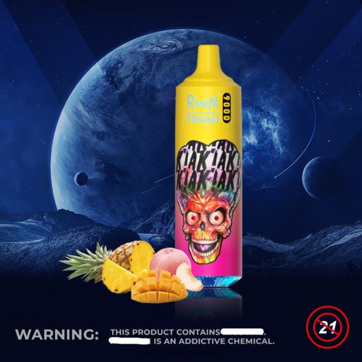 RandM Tornado Jerusalem - RandM Tornado 9000 vape pod מכשיר 1 pc גרסה 1 BVXTB6133 אננס מנגו אפרסק