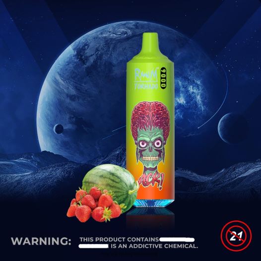 RandM Vape Factory - RandM Tornado 9000 vape pod מכשיר 1 pc גרסה 1 BVXTB6128 אבטיח תות