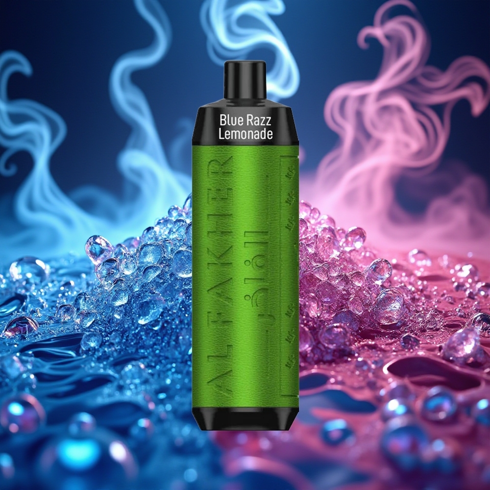Al Fakher Crown Bar 8000 Crystal לימונדת ראז כחולה עם סוללה 600mah
