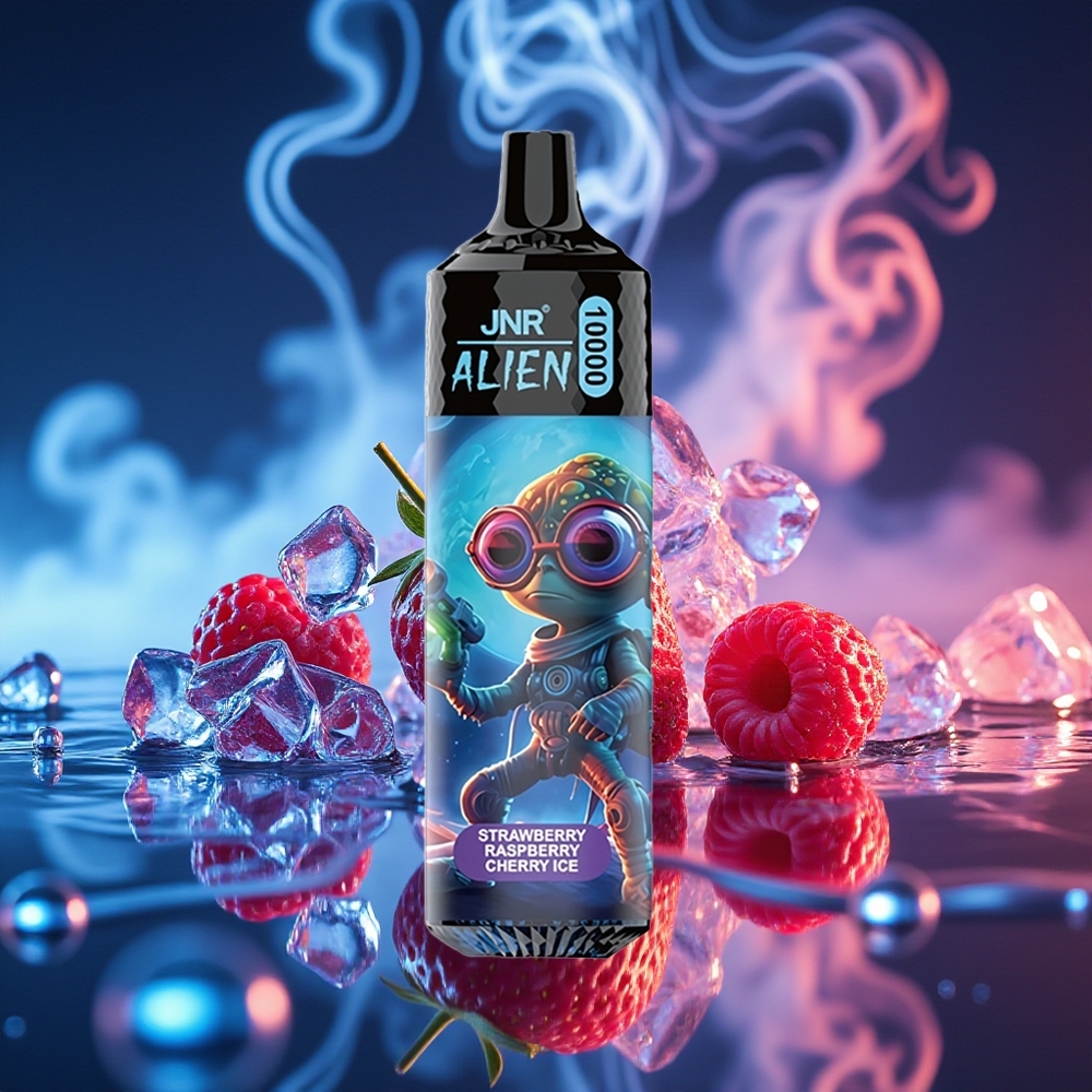 JNR Alien 10000 תות פטל דובדבן קרח עם סוללת 850mAh