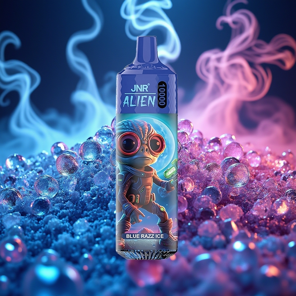 JNR Alien 10000 כחול ראז קרח עם סוללה 850mAh