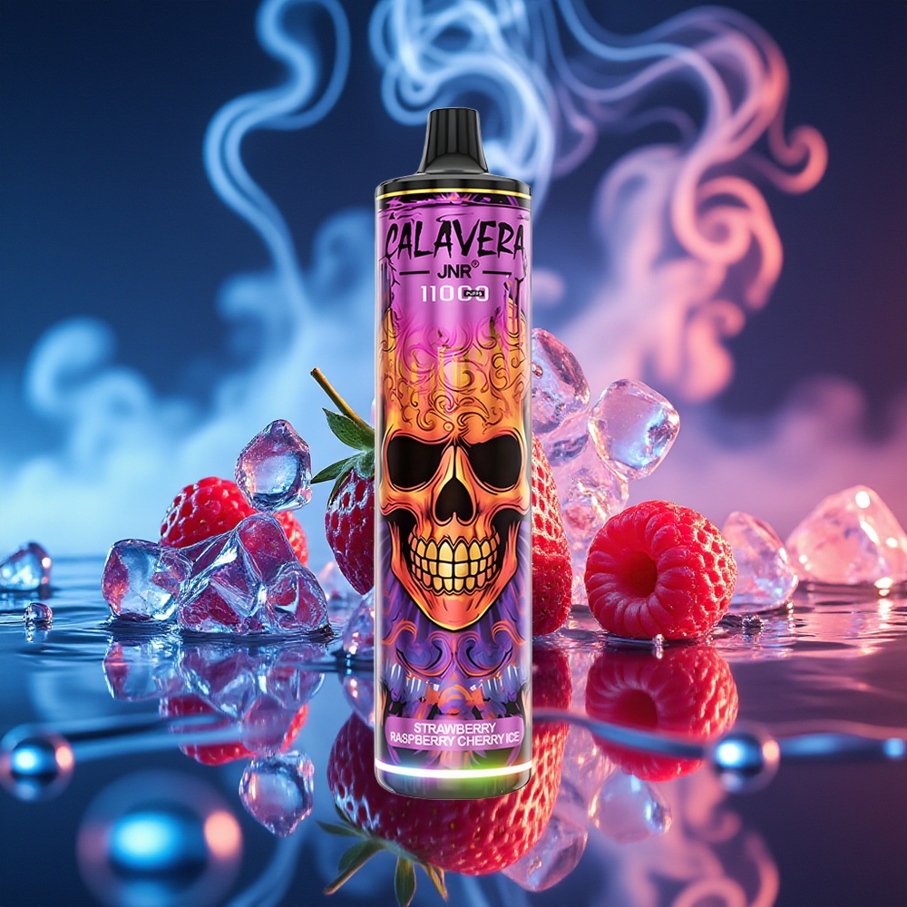 JNR Calavera 11000 תות פטל דובדבן קרח עם סוללת 850 mAh
