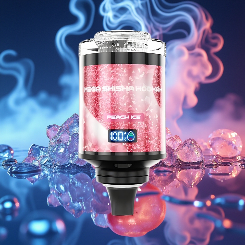 JNR Mega Shisha Hookah 100K גלידה אפרסק סוללה 2200