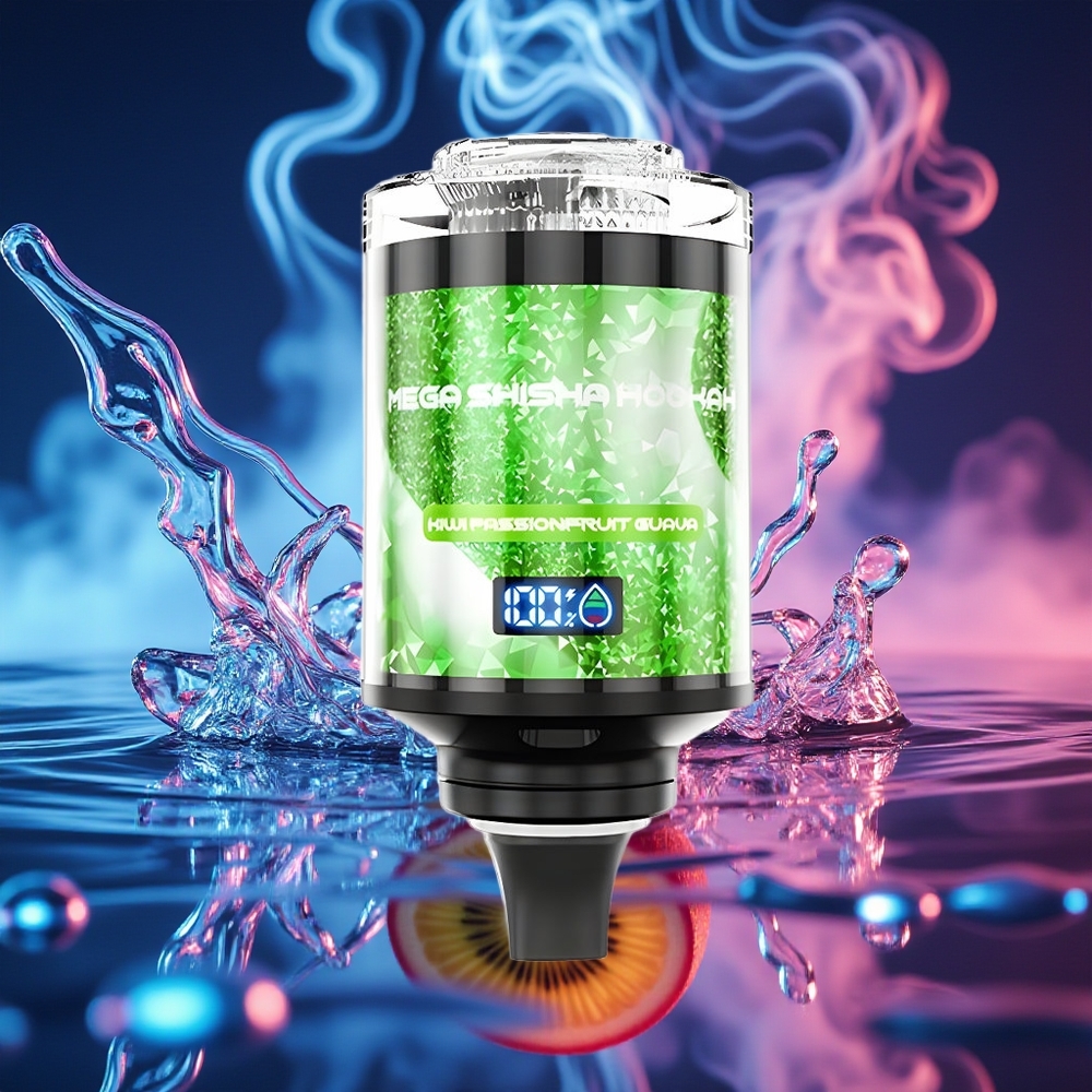JNR Mega Shisha Hookah 100K קיווי פסיפלורה גויאבה סוללה 2200mAh