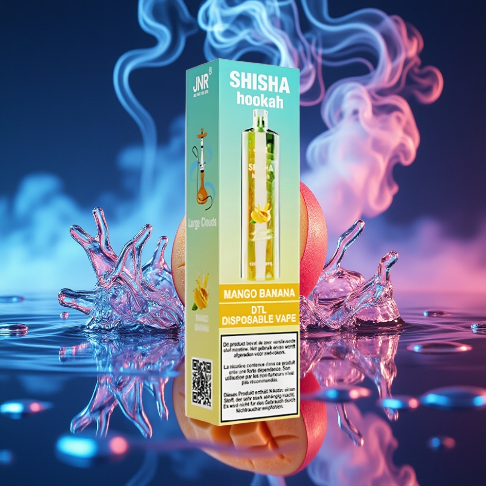 JNR Shisha Hookah 12000 מנגו בננה טעינה מהירה Type-C