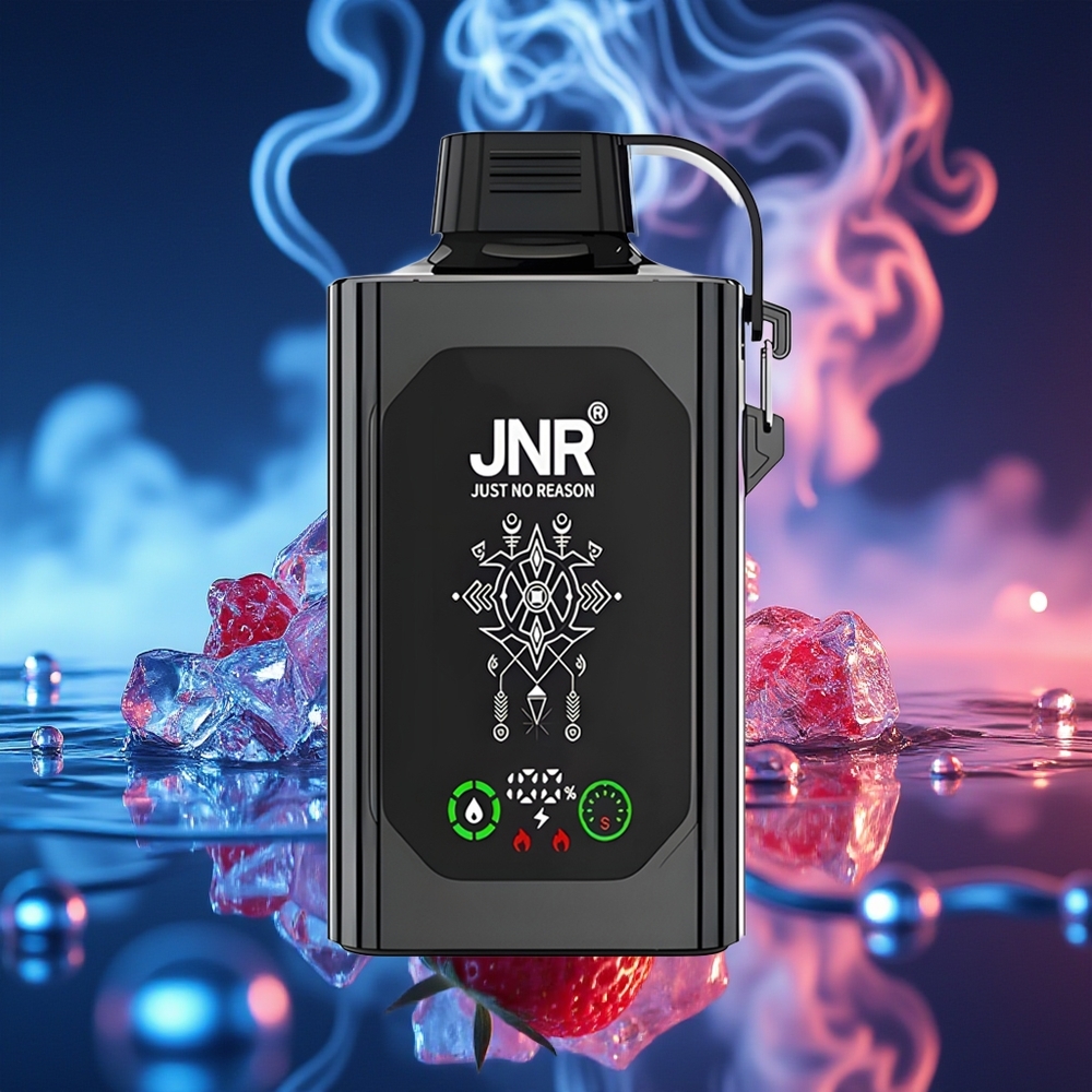 JNR Shisha Hookah Box 20500 תות שדה קרח עם סוללה כפולה
