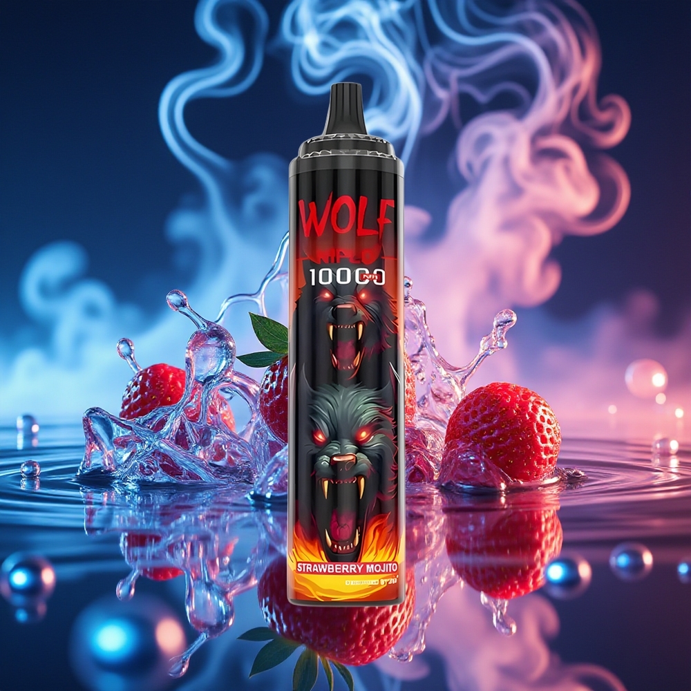 JNR Wolf Niplo 10000 תות מוחיטו עם סוללת 650mAh