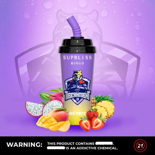 RandM Vape Factory - RandM Supbliss Bingo מכשיר vape pod 8000 יחידה BVXTB6258 לערבב פירות