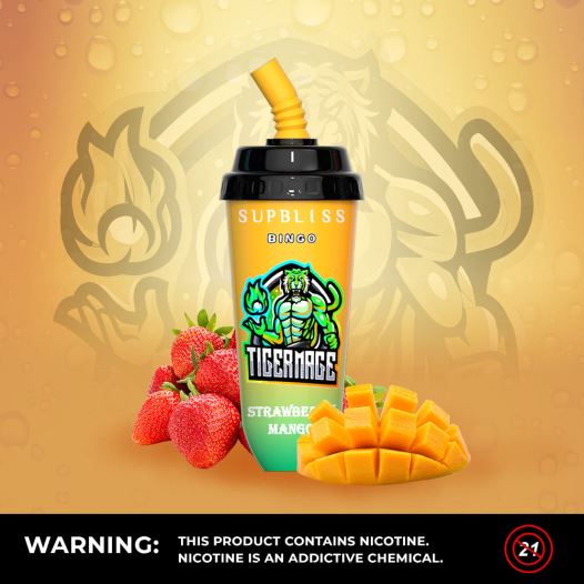 RandM Vape Order - RandM Supbliss Bingo מכשיר vape pod 8000 יחידה BVXTB6259 מנגו תות
