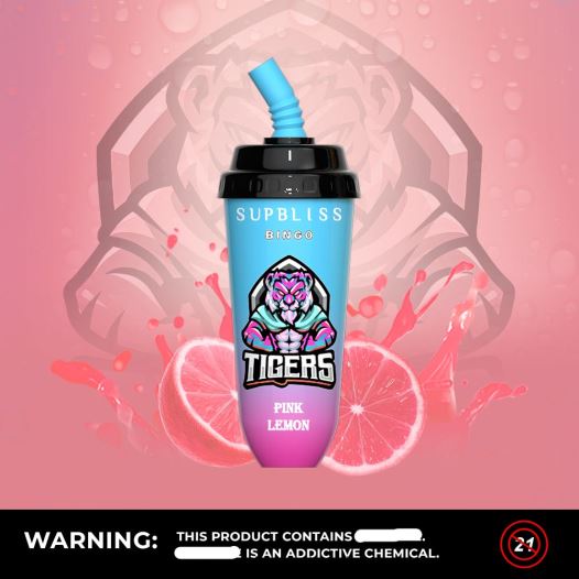 Tornado Vape Shop - RandM Supbliss Bingo מכשיר vape pod 8000 יחידה BVXTB6260 לימון ורוד