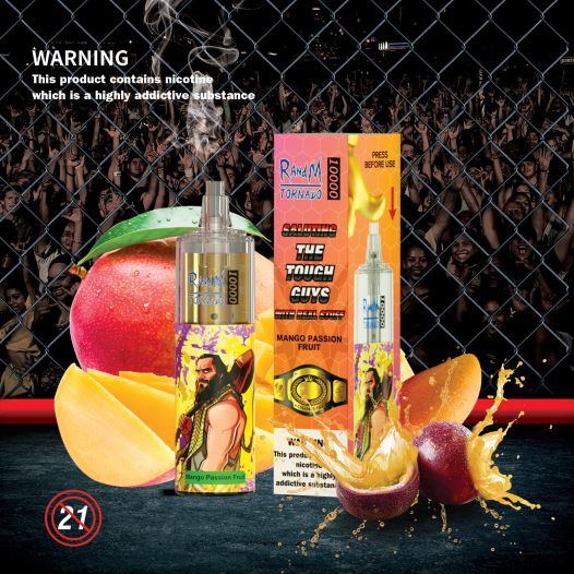 RandM Shop Discount - RandM Tornado 10,000 מכשיר vape בקרת זרימת אוויר 1 יחידה BVXTB6117 מנגו פסיפלורה