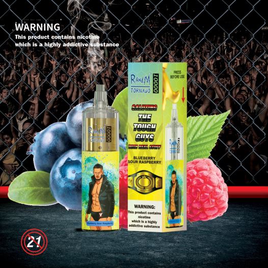 RandM Tornado Jerusalem - RandM Tornado 10,000 מכשיר vape בקרת זרימת אוויר 1 יחידה BVXTB6113 כחול ראז