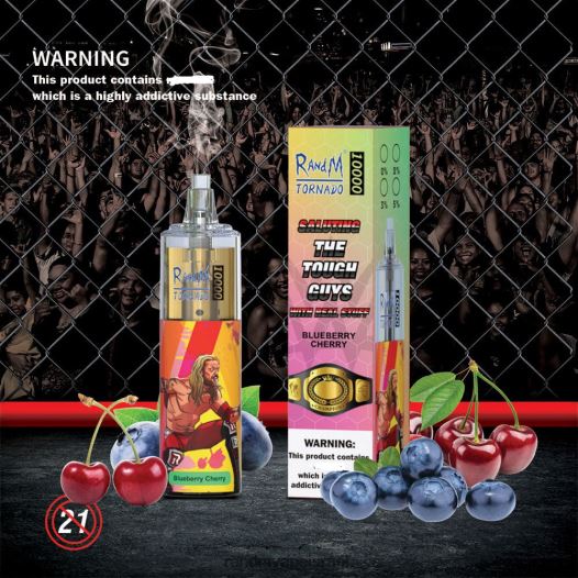 RandM Tornado Jerusalem - RandM Tornado 10,000 מכשיר vape בקרת זרימת אוויר 1 יחידה BVXTB6113 כחול ראז