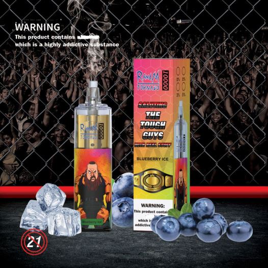 RandM Tornado Jerusalem - RandM Tornado 10,000 מכשיר vape בקרת זרימת אוויר 1 יחידה BVXTB6113 כחול ראז
