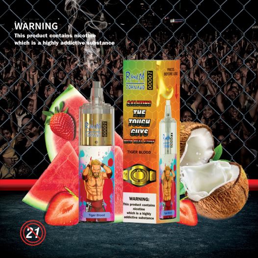 RandM Tornado Sale - RandM Tornado 10,000 מכשיר vape בקרת זרימת אוויר 1 יחידה BVXTB6115 דם נמר