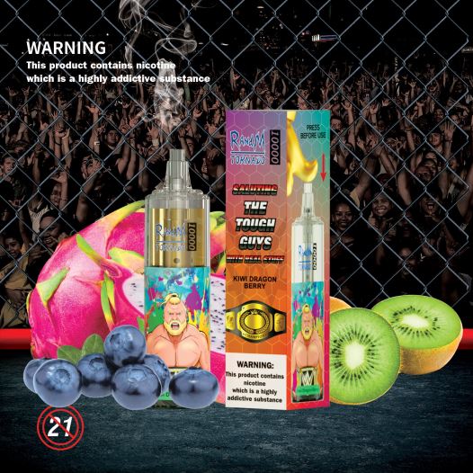 RandM Tornado Sale - RandM Tornado 10,000 מכשיר vape בקרת זרימת אוויר 1 יחידה BVXTB6115 דם נמר