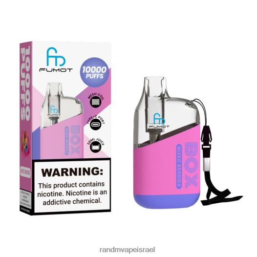 RandM Vape Factory - Fumot Original RandM Tornado Box 10,000 מכשיר vape בקרת זרימת אוויר 1 יחידה BVXTB688 תערובת פירות יער