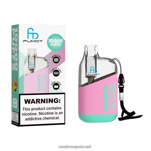 RandM Vape Factory - Fumot Original RandM Tornado Box 10,000 מכשיר vape בקרת זרימת אוויר 1 יחידה BVXTB698 ליצ\'י דובדבן