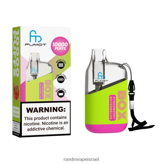 RandM Vape Factory - Fumot Original RandM Tornado Box 10,000 מכשיר vape בקרת זרימת אוויר 1 יחידה BVXTB698 ליצ\'י דובדבן