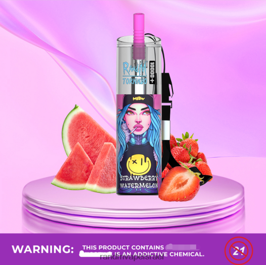 RandM Vape Order - RandM Tornado 10000 פלוס בקרת זרימת אוויר מכשיר vape 1 pc BVXTB679 אבטיח תות
