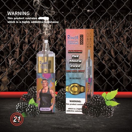 RandM Vape Order - RandM Tornado 10,000 מכשיר vape בקרת זרימת אוויר 1 יחידה BVXTB6109 קרח ענבים