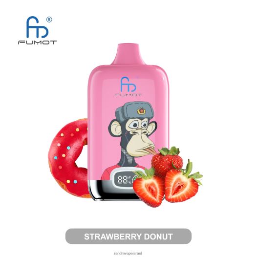 RandM Shop - Fumot Original RandM Digital Box 12000 סוללה ומכשיר vape תצוגה נוזלית BVXTB614 סופגניית תות