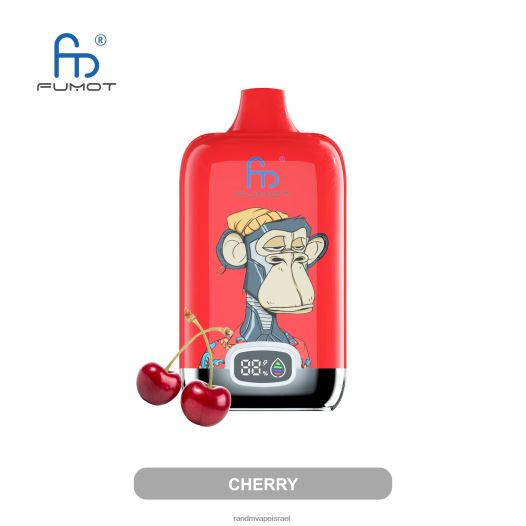 RandM Vape Factory - Fumot Original RandM Digital Box 12000 סוללה ומכשיר vape תצוגה נוזלית BVXTB68 דובדבן