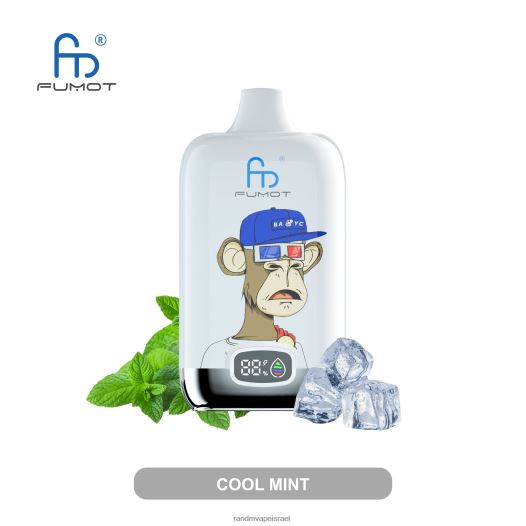 RandM Vape Israel - Fumot Original RandM Digital Box 12000 סוללה ומכשיר vape תצוגה נוזלית BVXTB61 מנטה קרירה