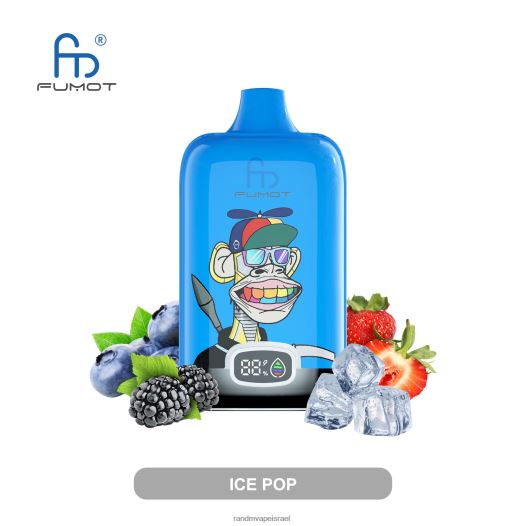 RandM Vape Israel - Fumot Original RandM Digital Box 12000 סוללה ומכשיר vape תצוגה נוזלית BVXTB611 לימונדה ורודה