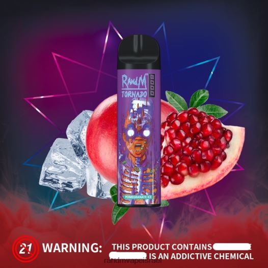 RandM Shop Discount - RandM Tornado מכשיר vape בקרת זרימת אוויר 8000 1 יחידה BVXTB6247 קרח בננה