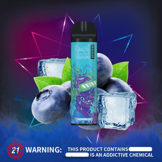RandM Shop Discount - RandM Tornado מכשיר vape בקרת זרימת אוויר 8000 1 יחידה BVXTB6247 קרח בננה