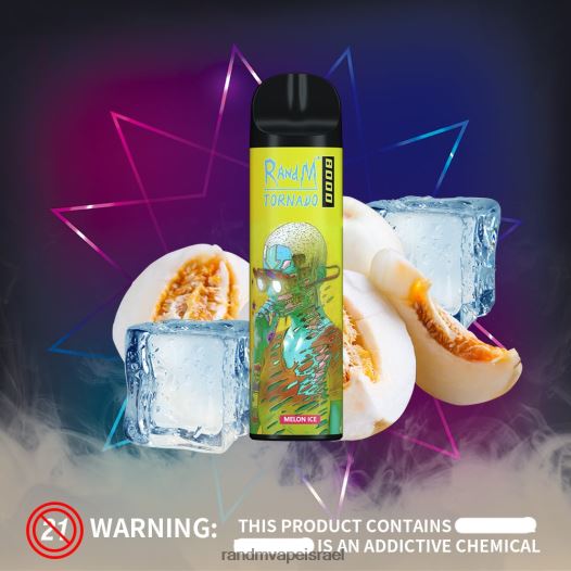 RandM Shop - RandM Tornado מכשיר vape בקרת זרימת אוויר 8000 1 יחידה BVXTB6244 קרח מלון