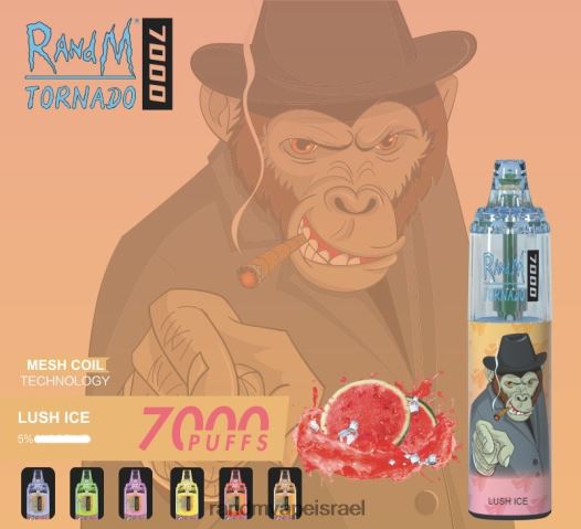 RandM Tornado Jerusalem - RandM Tornado מכשיר vape בקרת זרימת אוויר 7000 1 יחידה BVXTB6183 קרח תות