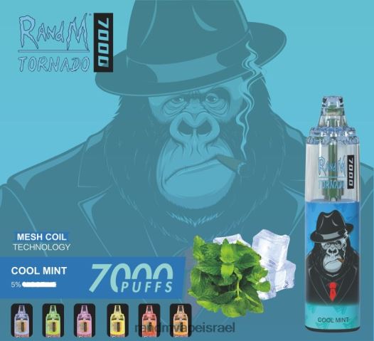 RandM Tornado Jerusalem - RandM Tornado מכשיר vape בקרת זרימת אוויר 7000 1 יחידה BVXTB6183 קרח תות