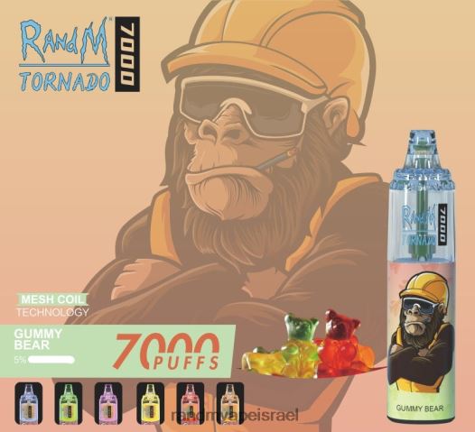 RandM Tornado Jerusalem - RandM Tornado מכשיר vape בקרת זרימת אוויר 7000 1 יחידה BVXTB6183 קרח תות