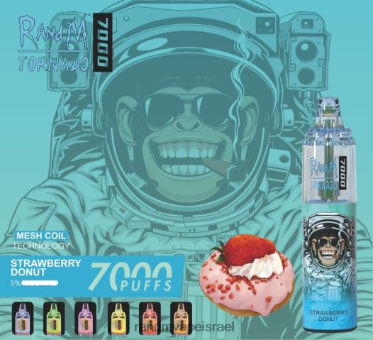 RandM Tornado Jerusalem - RandM Tornado מכשיר vape בקרת זרימת אוויר 7000 1 יחידה BVXTB6183 קרח תות