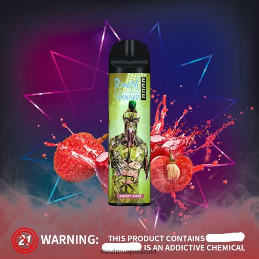RandM Tornado Jerusalem - RandM Tornado מכשיר vape בקרת זרימת אוויר 8000 1 יחידה BVXTB6253 ליצ'י דובדבן