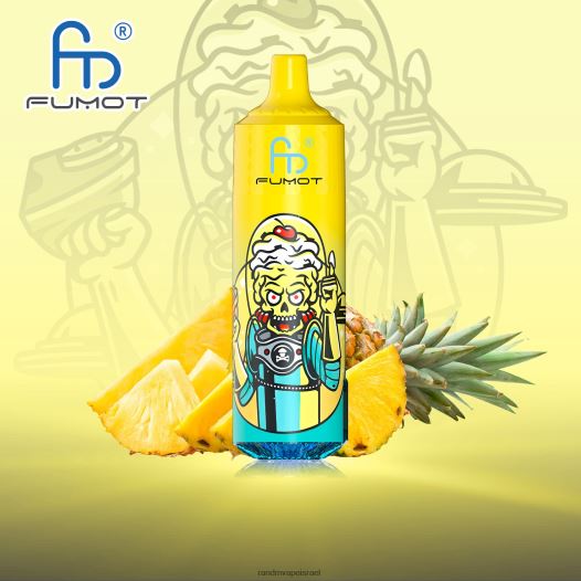 RandM Shop - Fumot RandM Tornado מכשיר 9000 pro vape עם סוללה ותצוגת ejuice גרסה 1 BVXTB6194 אננס