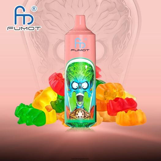 RandM Vape Order - Fumot RandM Tornado מכשיר 9000 pro vape עם סוללה ותצוגת ejuice גרסה 1 BVXTB6189 דוב גומי