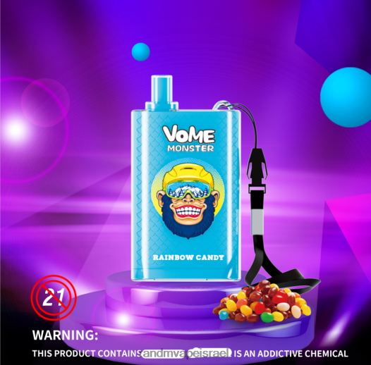 RandM Vape Factory - RandM Vome Monster 10000 בקרת זרימת אוויר מכשיר vape pod 1 pc BVXTB6278 תערובת פירות יער